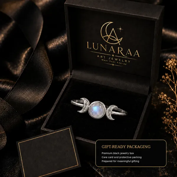 Silver_Brass_Triple_Moon_Moonstone_Ring_For_Women