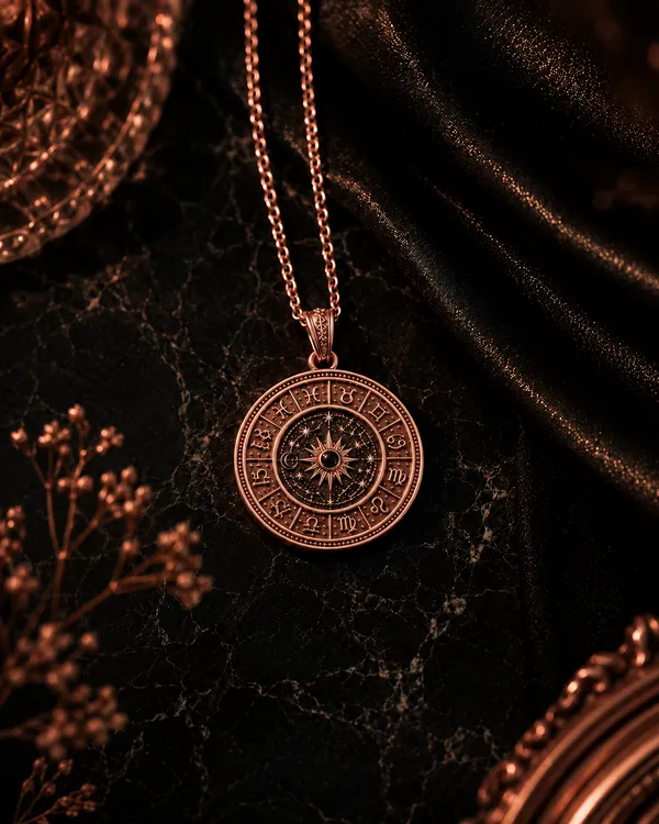 Rose_Gold_925_Sterling_Silver_Zodiac_Wheel_Sun_Necklace_For_Women
