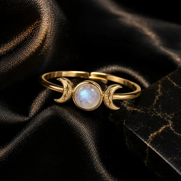 Gold_Sterling_Silver_Triple_Moon_Moonstone_Ring_For_Women