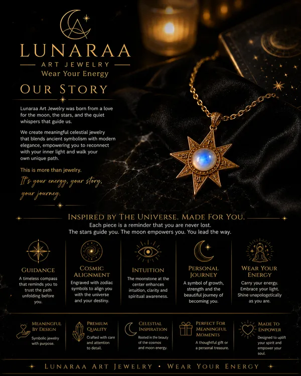 Gold_Brass_North_Star_Moonstone_Necklace_For_Women
