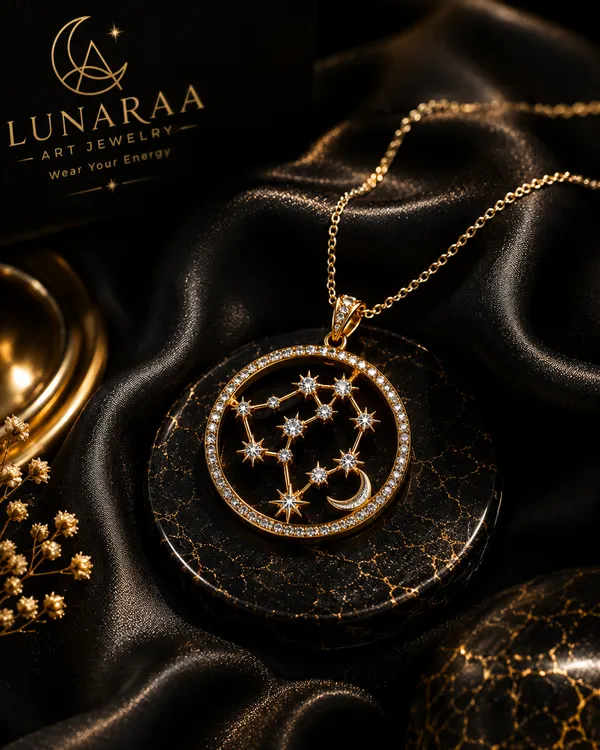 Gold_Brass_Constellation_Moon_Disc_Necklace_For_Women