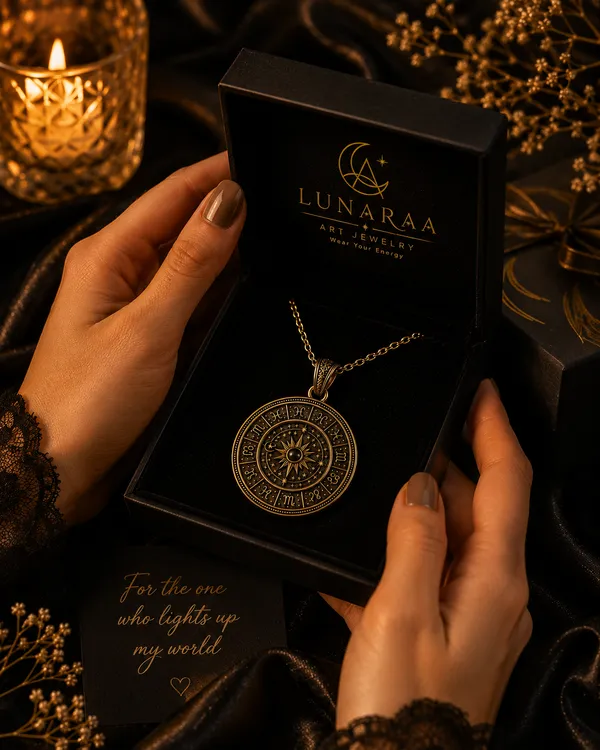 Gold_Brass_Zodiac_Wheel_Sun_Necklace_For_Women