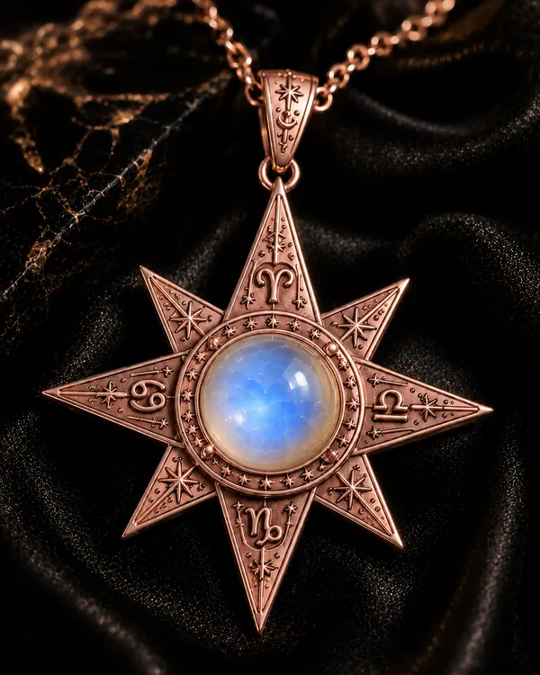 Rose_Gold_925_Sterling_Silver_North_Star_Moonstone_Necklace_For_Women