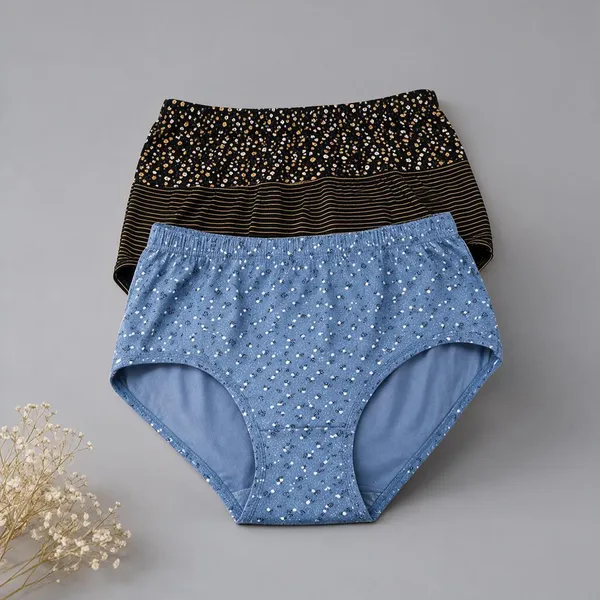 Blue_And_Black_High_Waist_Briefs_For_Women_Pack_Of_3