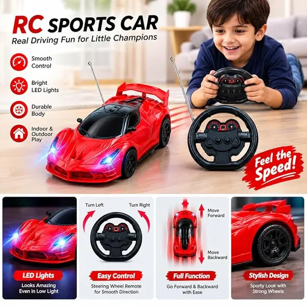 Remote_Control_Sports_Car_Toy_with_Steering_Wheel_RC,_Red_+_5_Free_Cells