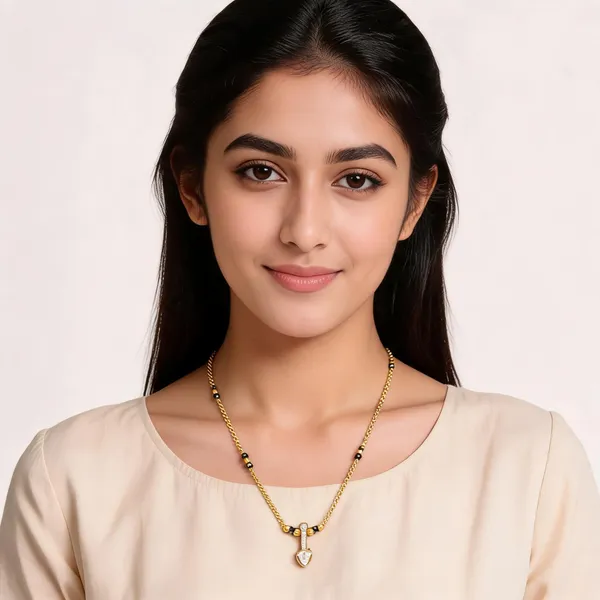 Gold-Tone_Black_Beaded_Teardrop_Pendant_Mangalsutra_Necklace_For_Women