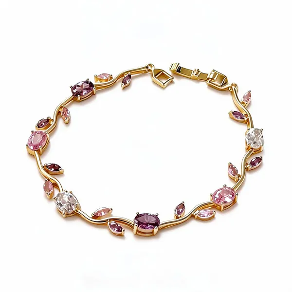 Gold_Tone_Multicolour_Stone_bracelet_for_Women