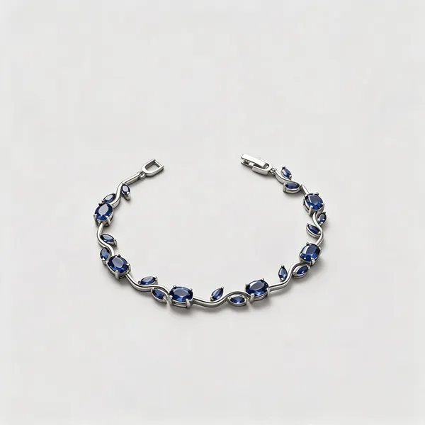 Silver_Tone_Blue_Stone_Bracelet_for_Women