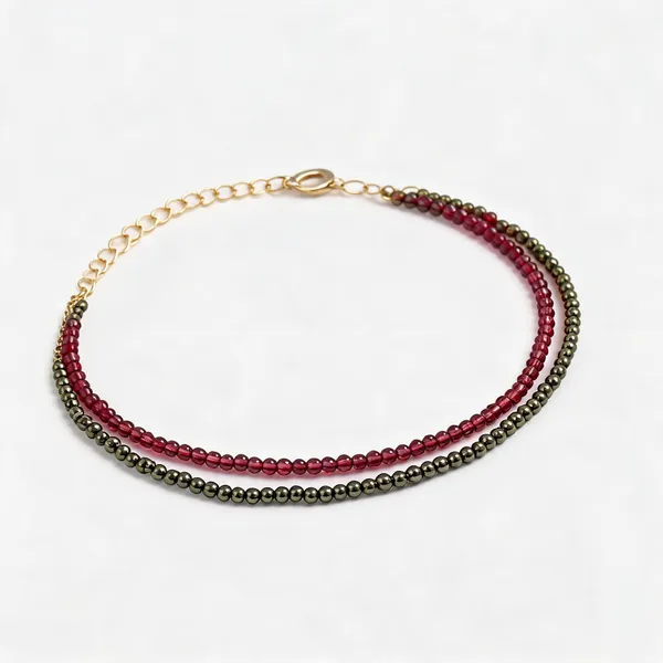Gold-Tone_Dual_Chain_Beaded_Anklet_for_Women
