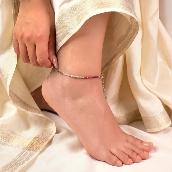 Silver_Beaded_Anklet_For_Women