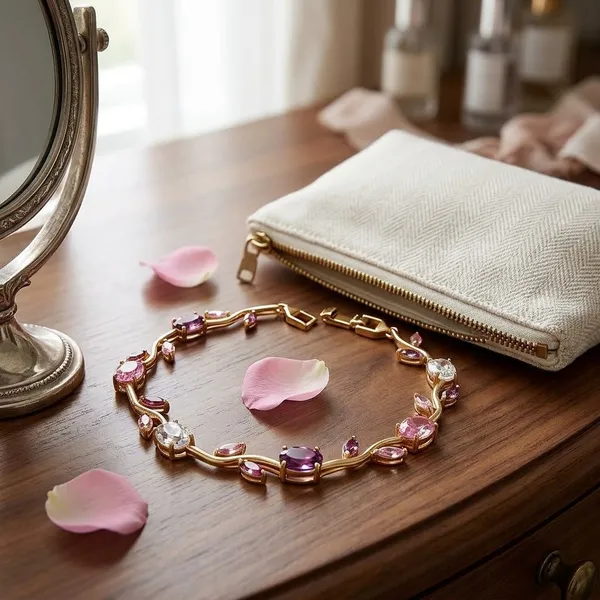 Gold_Tone_Multicolour_Stone_bracelet_for_Women