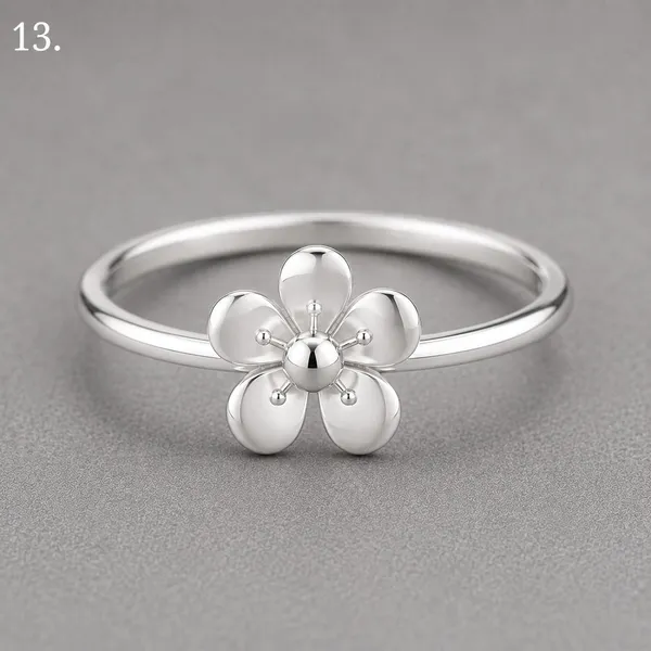 Silver_Tone_Five_Petal_Floral_Ring_For_Women
