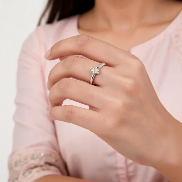 Silver_Tone_Butterfly_Design_Ring_For_Women