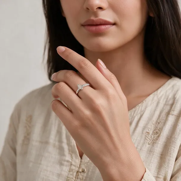 Silver_Tone_Butterfly_Design_Ring_For_Women