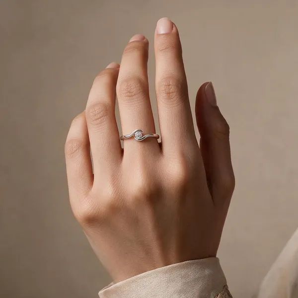 Silver_Tone_Wave_Solitaire_Stone_Ring_For_Women