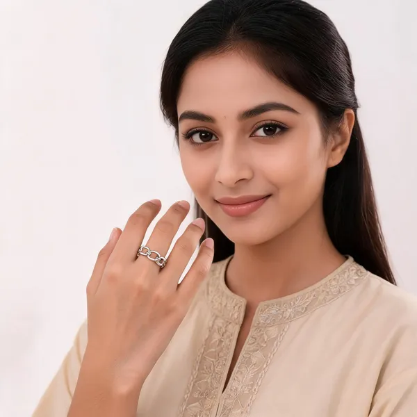 Silver_Tone_Chain_Link_Ring_For_Women