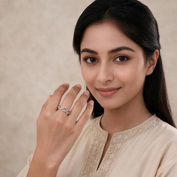Silver_Tone_Chain_Link_Ring_For_Women