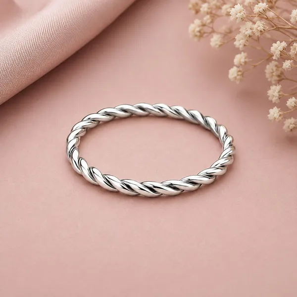 Silver_Tone_Twisted_Textured_Ring_For_Women