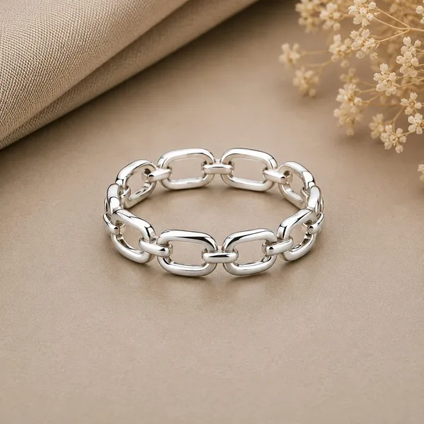 Silver_Tone_Chain_Link_Ring_For_Women