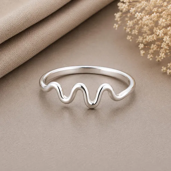 Silver_Tone_Wave_Open_Band_Ring_For_Women