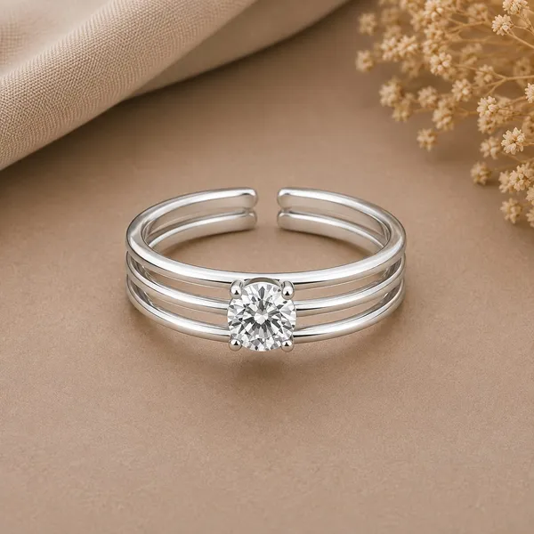 Silver_Tone_Adjustable_Multi-Band_Solitaire_Ring_For_Women