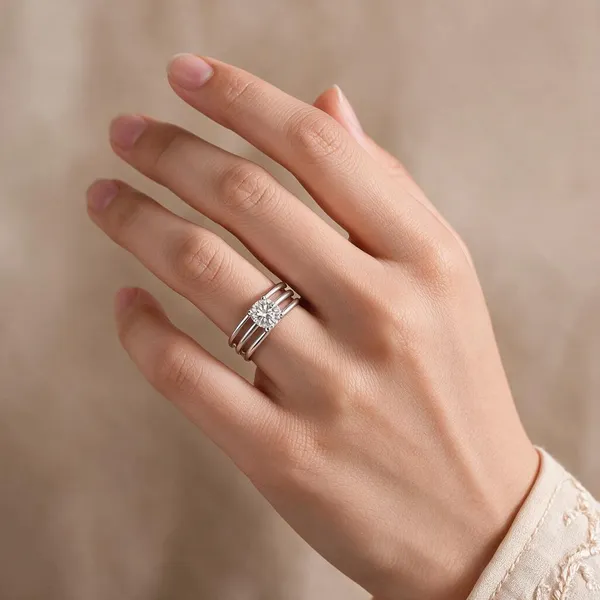 Silver_Tone_Adjustable_Multi-Band_Solitaire_Ring_For_Women