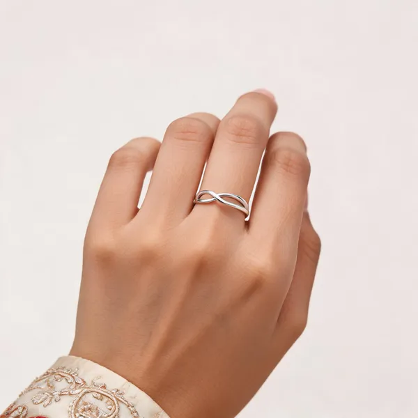 925_Silver_Intertwined_Band_Ring_For_Women