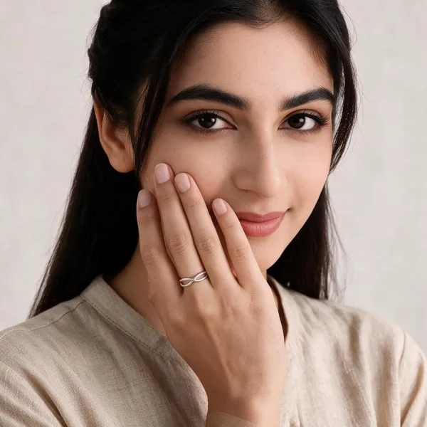 925_Silver_Intertwined_Band_Ring_For_Women