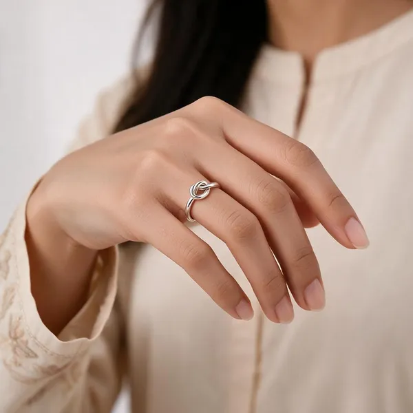 Silver_Tone_Interlocking_Knot_Ring_For_Women