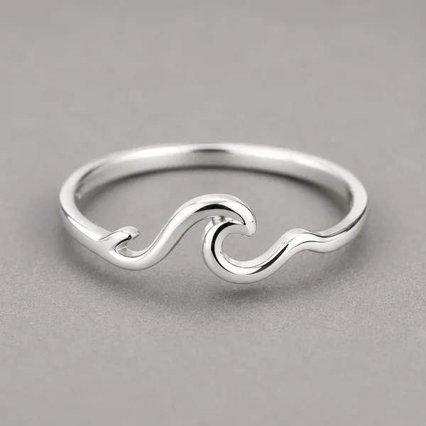 Silver_Tone_Double_Wave_Design_Ring_For_Women