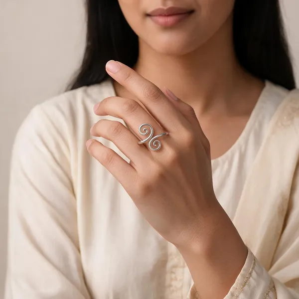 Silver_Tone_Spiral_Open_Cuff_Ring_For_Women