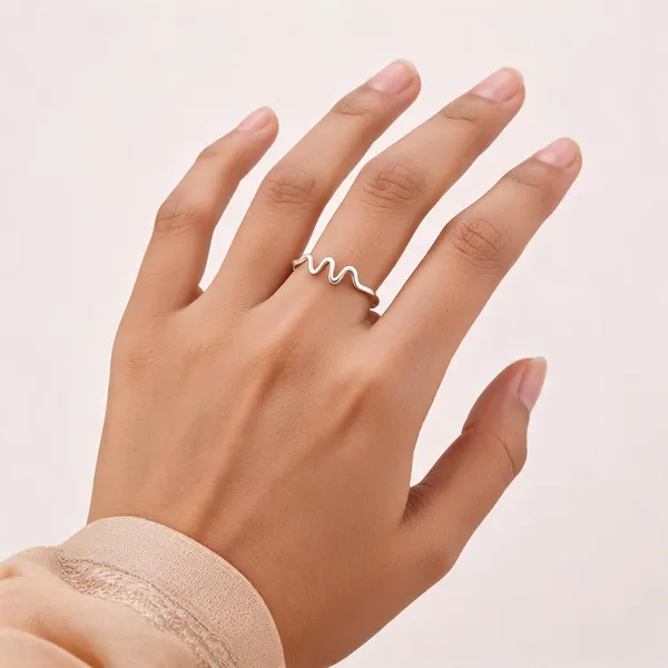 Silver_Tone_Wave_Open_Band_Ring_For_Women