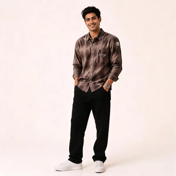 Brown_Cotton_Regular_Fit_Casual_Shirt_And_Pant_Set_For_Men