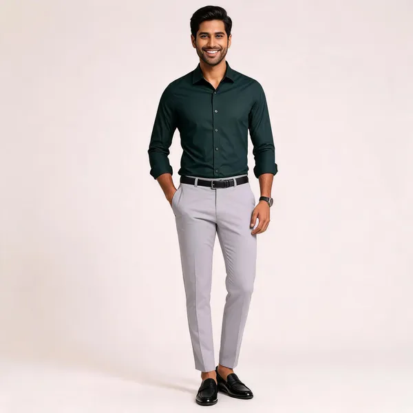 Green_Poly_Cotton_Regular_Fit_Solid_Full_Sleeve_Shirt_And_Pant_Set_For_Men