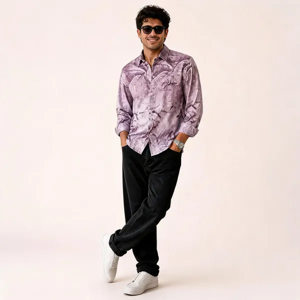 Lavender_Cotton_Regular_Fit_Printed_Full_Sleeve_Shirt_And_Pant_Set_For_Men