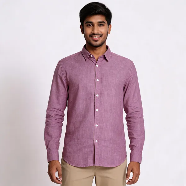 Purple_Linen_Regular_Fit_Textured_Full_Sleeve_Shirt_For_Men