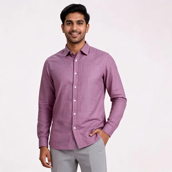 Purple_Linen_Regular_Fit_Textured_Full_Sleeve_Shirt_For_Men