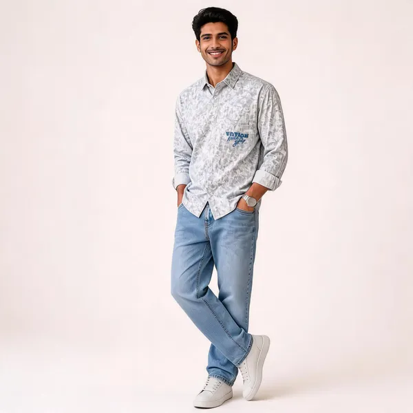Grey_&_Blue_Heavy_Cotton_Regular_Printed_Shirt_And_Jeans_Set_For_Men