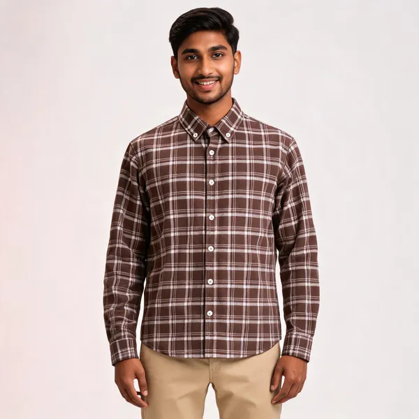 Brown_Poly_Cotton_Regular_Fit_Checked_Shirt_For_Men