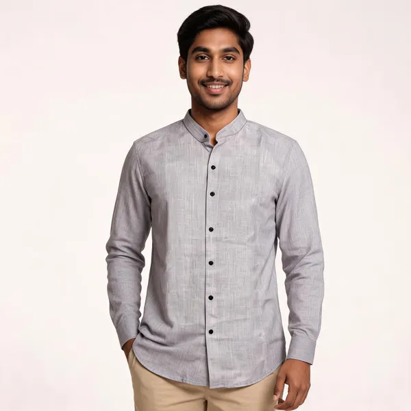Grey_Linen_Regular_Fit_Textured_Shirt_For_Men