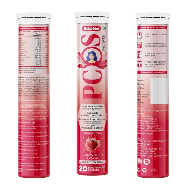 Suplee_Pcos_Balance_Supplement_For_Women_Myo_Inositol_D_Chiro_Inositol_40_1_Ratio_With_Zinc_Vit_D3_Folate_Chromium_Supports_Hormonal_Balance_Strawberry_Flavor_20_Effervescent_Tablets