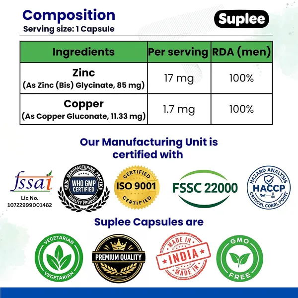 Suplee_Zinc_Glycinate_With_Copper_Supplement_17mg_Zinc_1_7mg_Copper_High_Absorption_Chelated_Formula_For_Immunity_Skin_Muscle_Health_90_Veg_Capsules_Lab_Tested