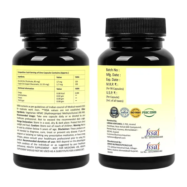 Suplee_Zinc_Picolinate_With_Copper_Gluconate_High_Absorption_Zinc_Supplement_Immunity_Skin_Health_Muscle_Support_90_Veg_Capsules