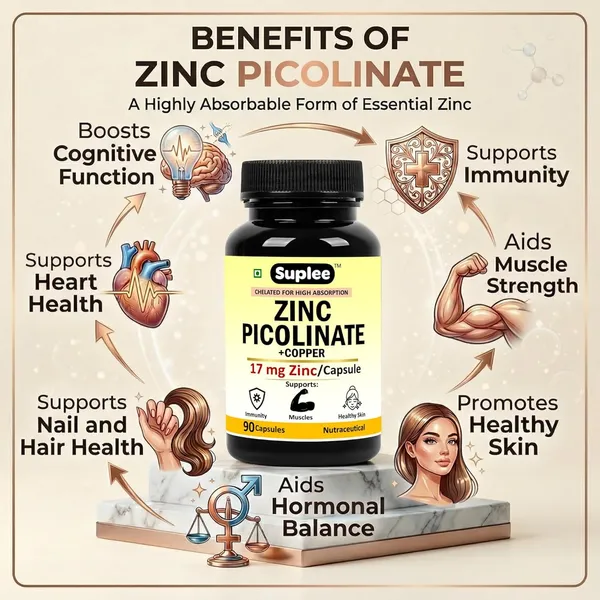 Suplee_Zinc_Picolinate_With_Copper_Gluconate_High_Absorption_Zinc_Supplement_Immunity_Skin_Health_Muscle_Support_90_Veg_Capsules