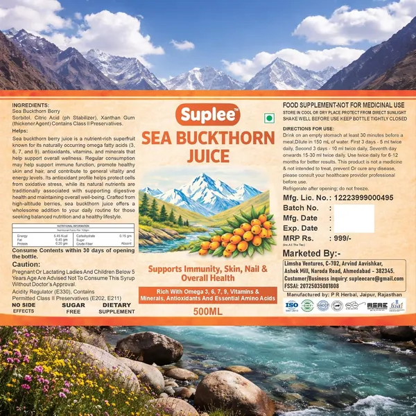 Suplee_Sea_Buckthorn_Juice_500ml_Original_Authentic_From_Himalayan_Valleys