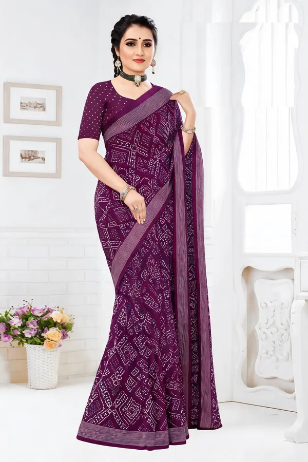 Purple_And_Pink_Traditional_Print_Saree_For_Women_-_Pack_Of_2