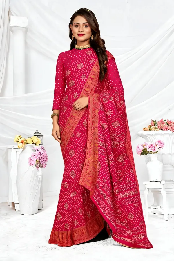 Purple_And_Pink_Traditional_Print_Saree_For_Women_-_Pack_Of_2