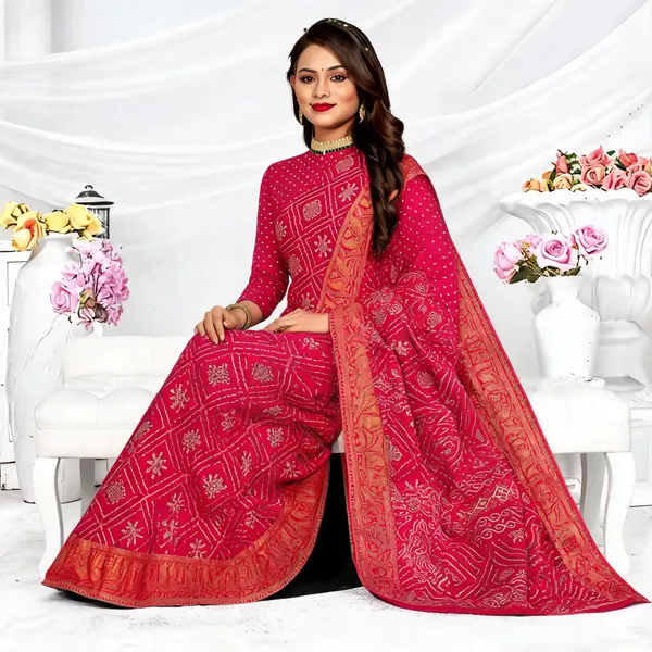 Purple_And_Pink_Traditional_Print_Saree_For_Women_-_Pack_Of_2