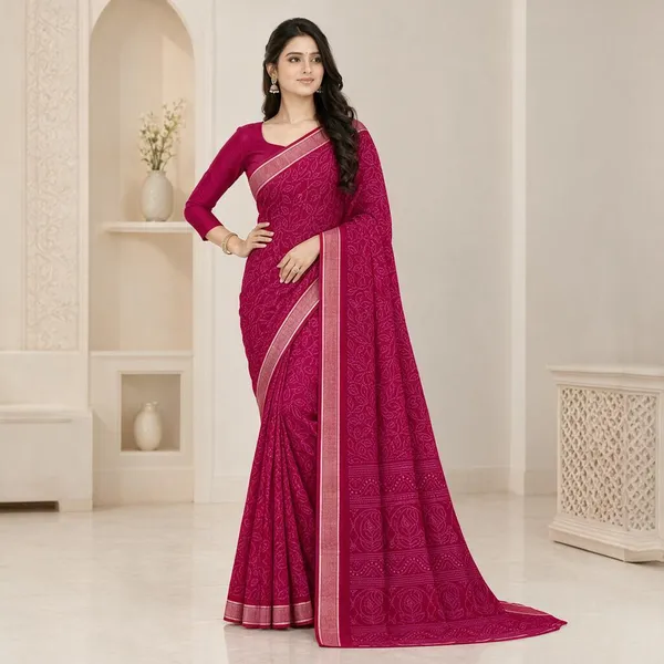 Magenta_Floral_Paisley_Print_Ethnic_Saree_For_Women