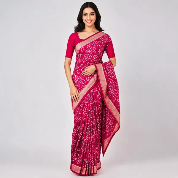 Magenta_And_Teal_Paisley_Print_Saree_For_Women_-_Pack_Of_2